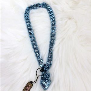 ***SOLD - NWT Juicy Couture Blue Metallic Necklace